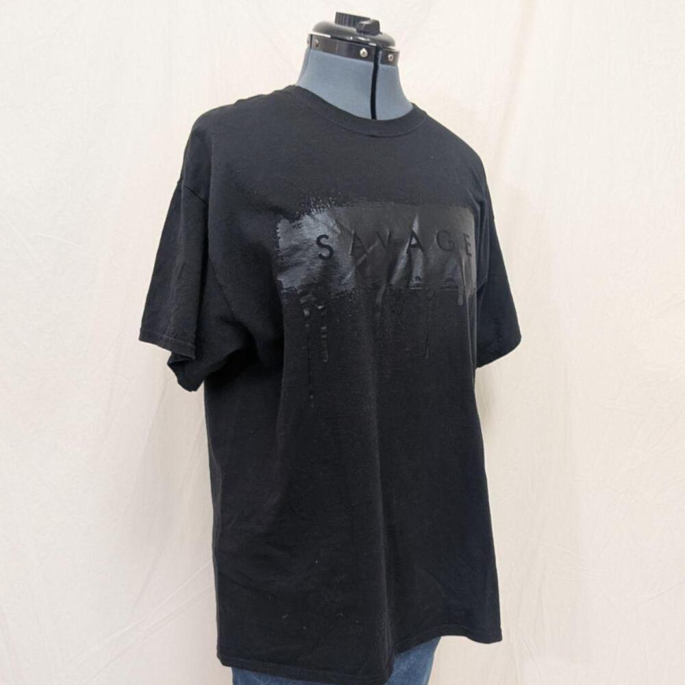 POPULAR POISON Savage Graphic Tee Black 100% Cotton Men’s Large